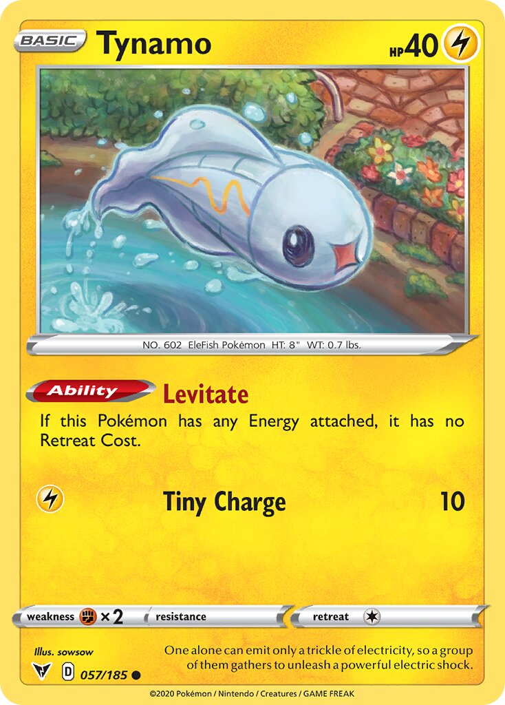 Tynamo 057/185 — Vivid Voltage (English Pokémon TCG card)