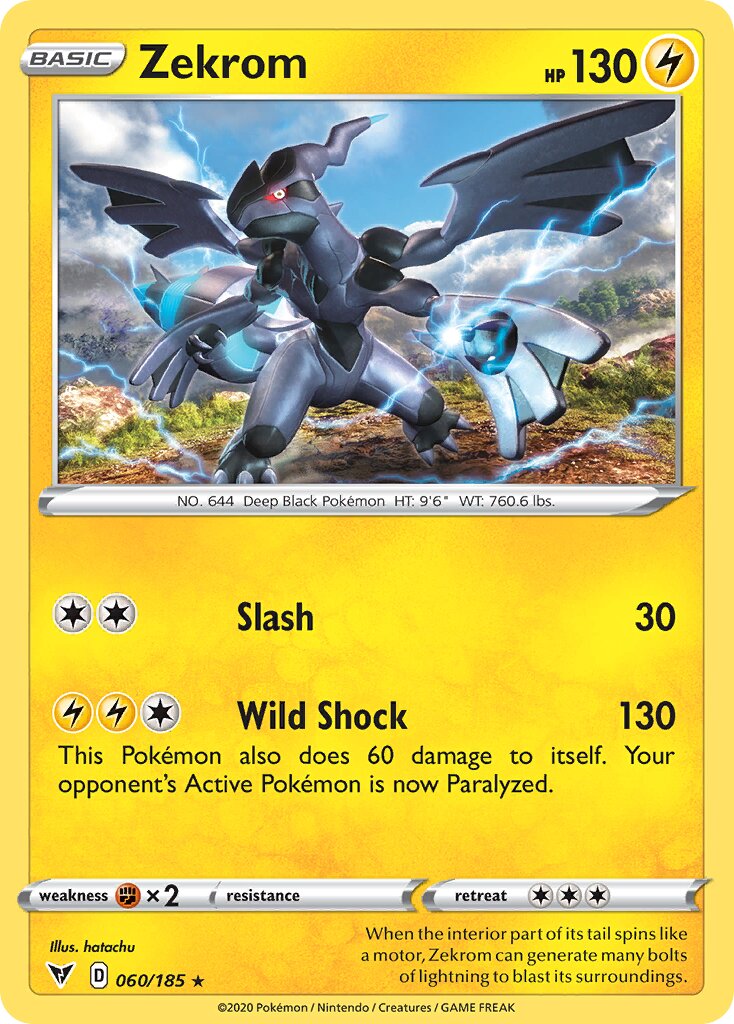Zekrom 060/185 — Vivid Voltage (English Pokémon TCG card)