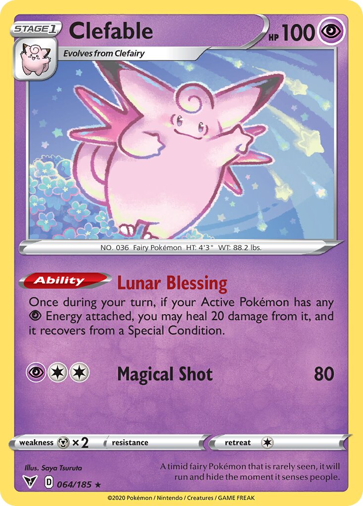 Clefable 064/185 — Vivid Voltage (English Pokémon TCG card)