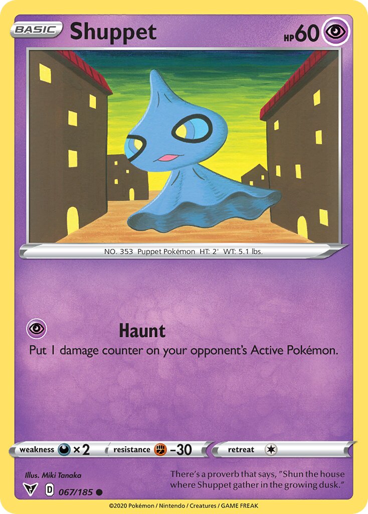 Shuppet 067/185 — Vivid Voltage (English Pokémon TCG card)