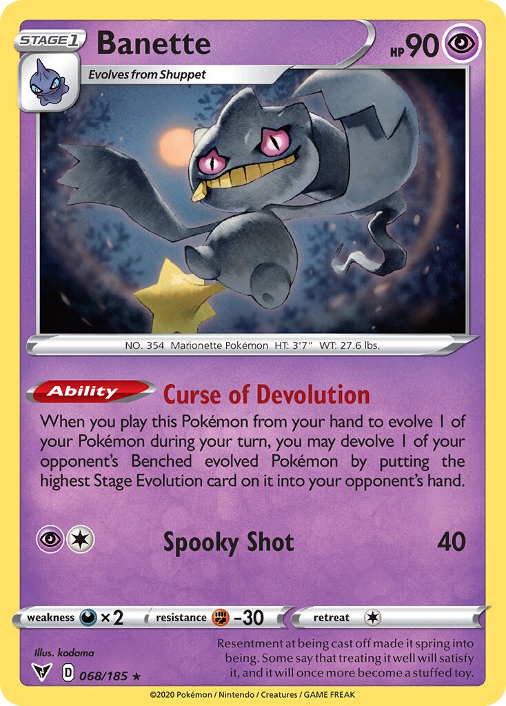 Banette 068/185 — Vivid Voltage (English Pokémon TCG card)