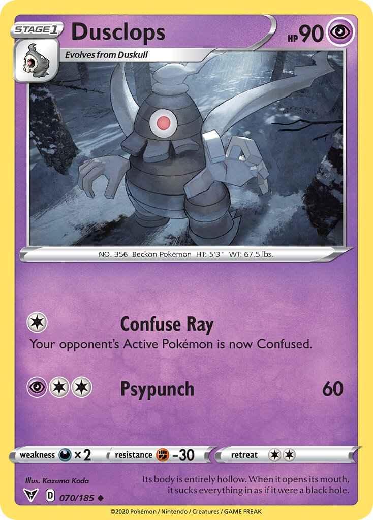 Dusclops 070/185 — Vivid Voltage (English Pokémon TCG card)