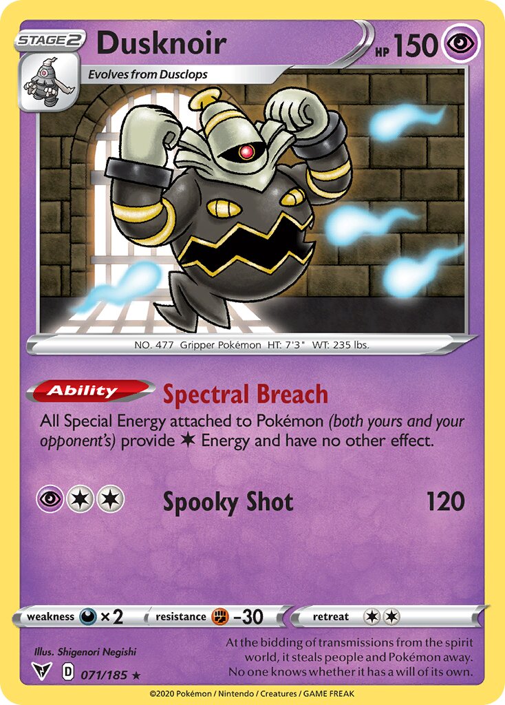 Dusknoir 071/185 — Vivid Voltage (English Pokémon TCG card)