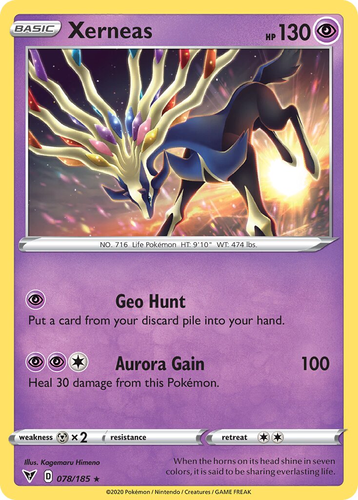Xerneas 078/185 — Vivid Voltage (English Pokémon TCG card)
