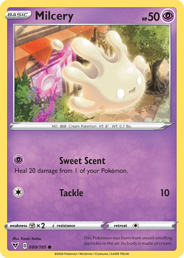 Milcery 080/185 — Vivid Voltage (English Pokémon TCG card)