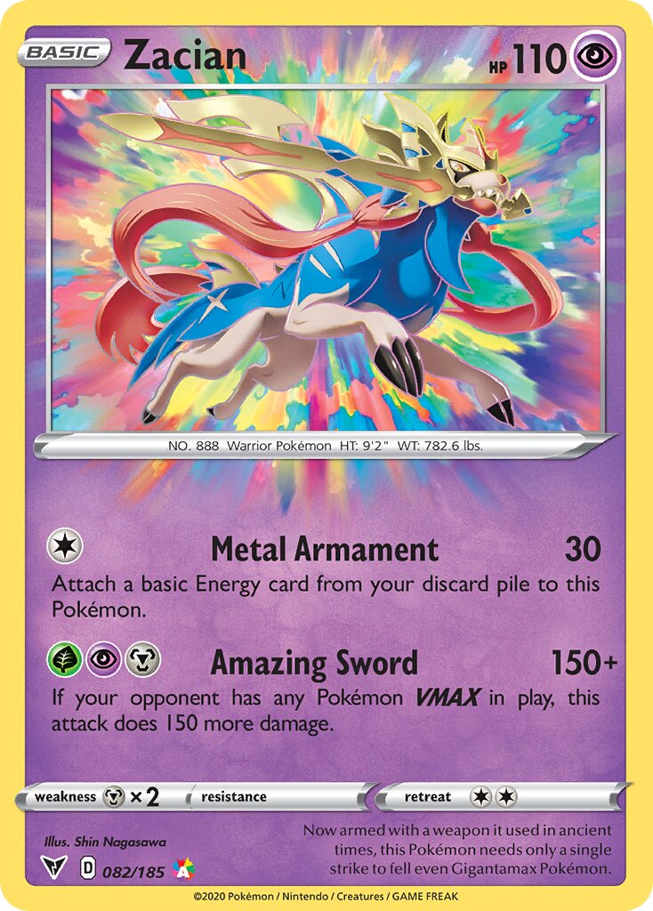 Zacian 082/185 — Vivid Voltage (English Pokémon TCG card)