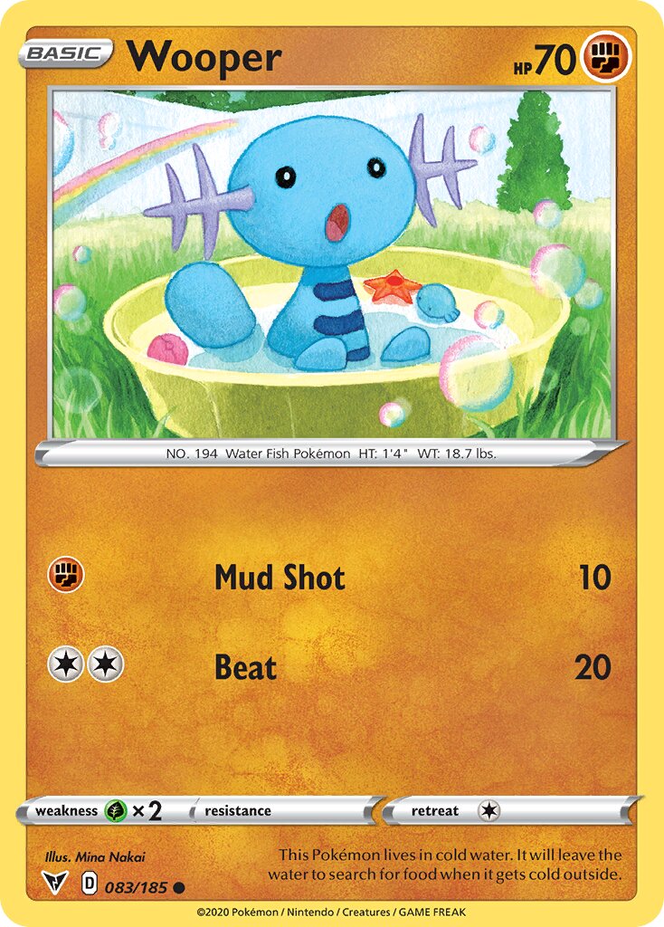 Wooper 083/185 — Vivid Voltage (English Pokémon TCG card)