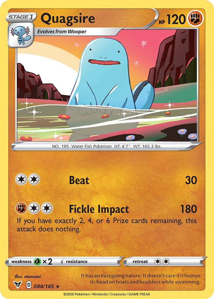 Quagsire 084/185 — Vivid Voltage (English Pokémon TCG card)
