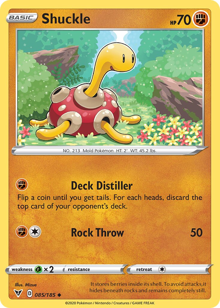 Shuckle 085/185 — Vivid Voltage (English Pokémon TCG card)