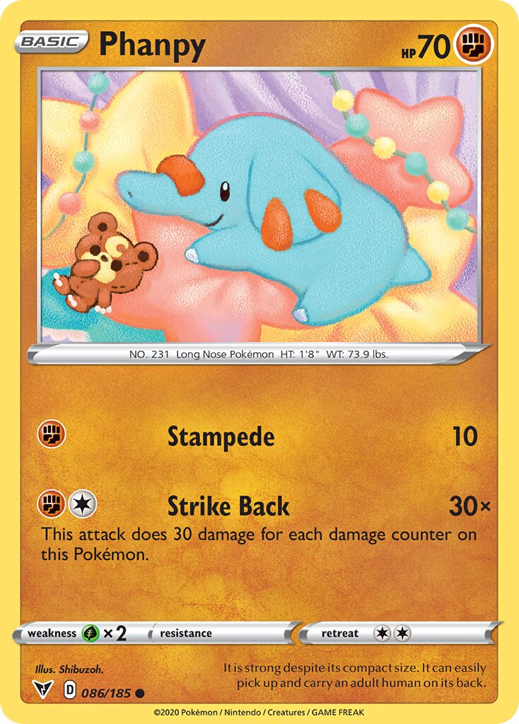 Phanpy 086/185 — Vivid Voltage (English Pokémon TCG card)
