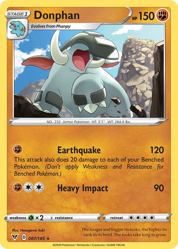 Donphan 087/185 — Vivid Voltage (English Pokémon TCG card)