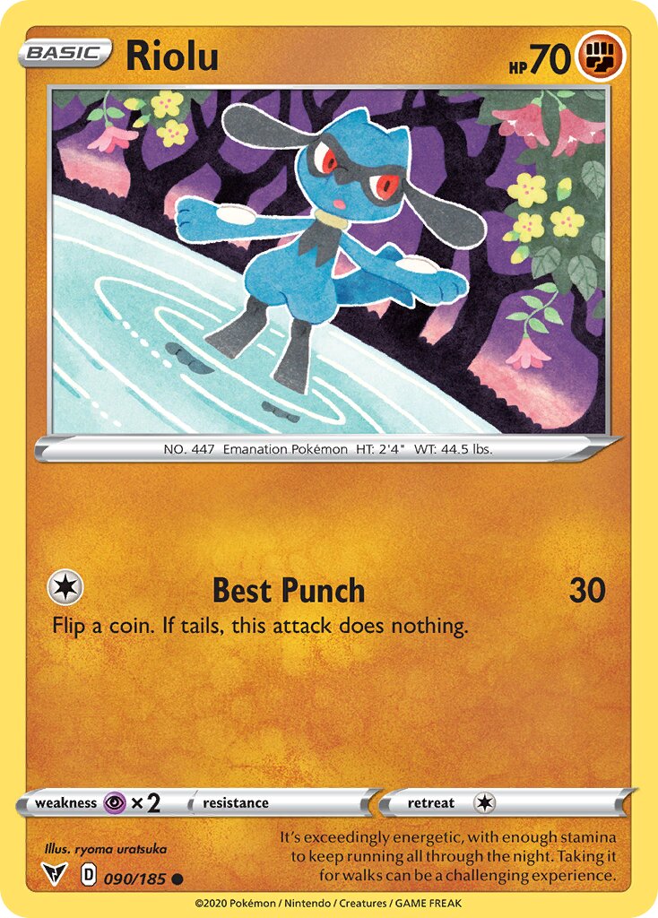 Riolu 090/185 — Vivid Voltage (English Pokémon TCG card)