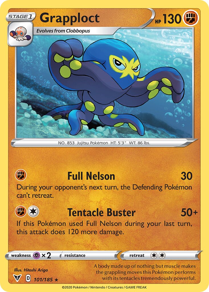 Grapploct 101/185 — Vivid Voltage (English Pokémon TCG card)