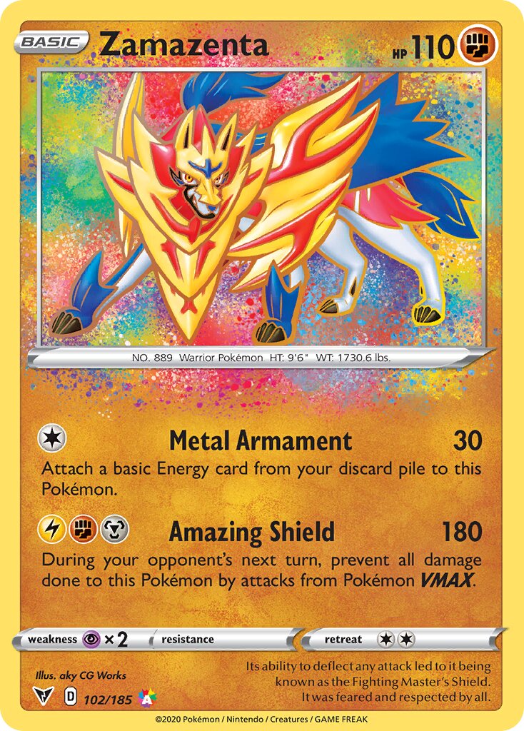 Zamazenta 102/185 — Vivid Voltage (English Pokémon TCG card)