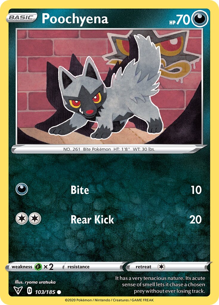 Poochyena 103/185 — Vivid Voltage (English Pokémon TCG card)