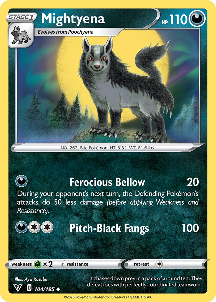 Mightyena 104/185 — Vivid Voltage (English Pokémon TCG card)