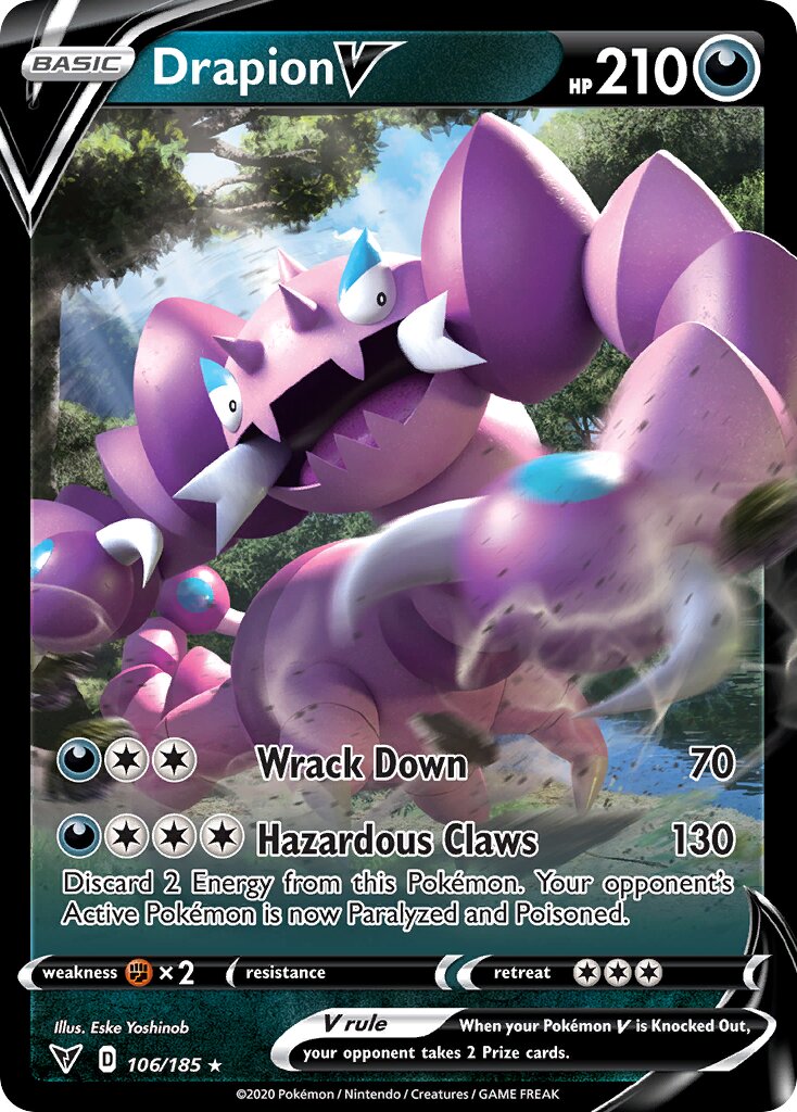 Drapion V 106/185 — Vivid Voltage (English Pokémon TCG card)