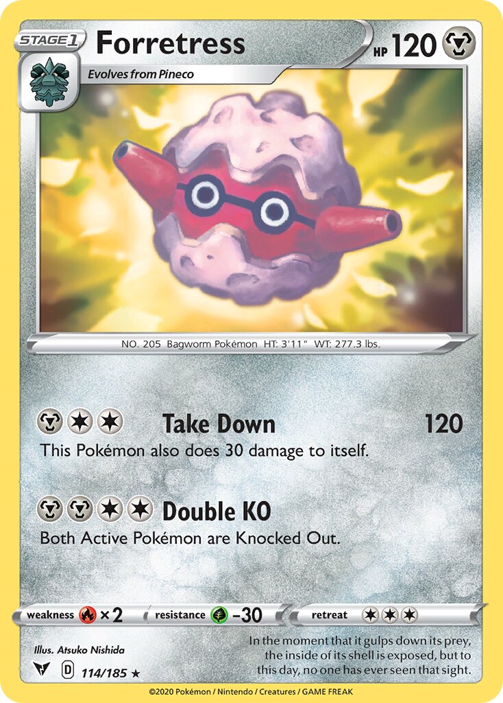 Forretress 114/185 — Vivid Voltage (English Pokémon TCG card)