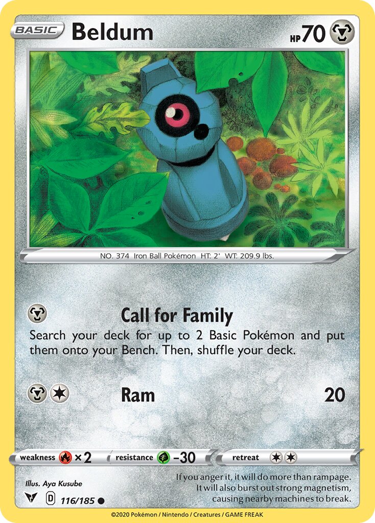 Beldum 116/185 — Vivid Voltage (English Pokémon TCG card)