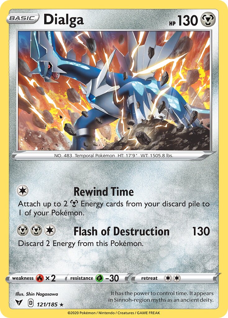 Dialga 121/185 — Vivid Voltage (English Pokémon TCG card)