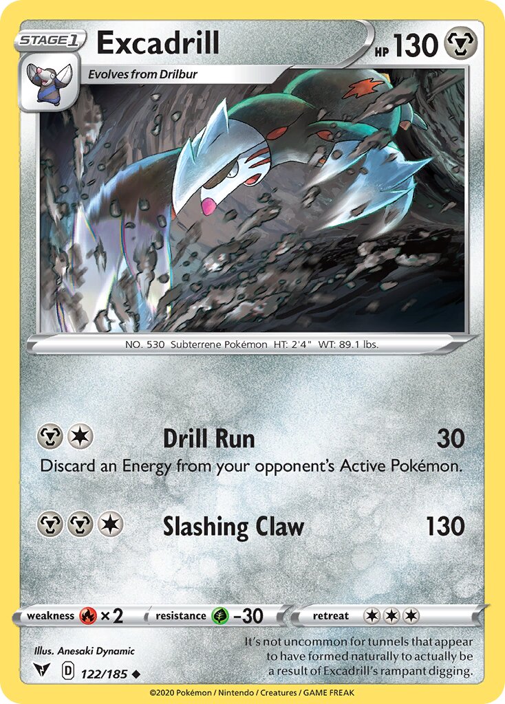 Excadrill 122/185 — Vivid Voltage (English Pokémon TCG card)