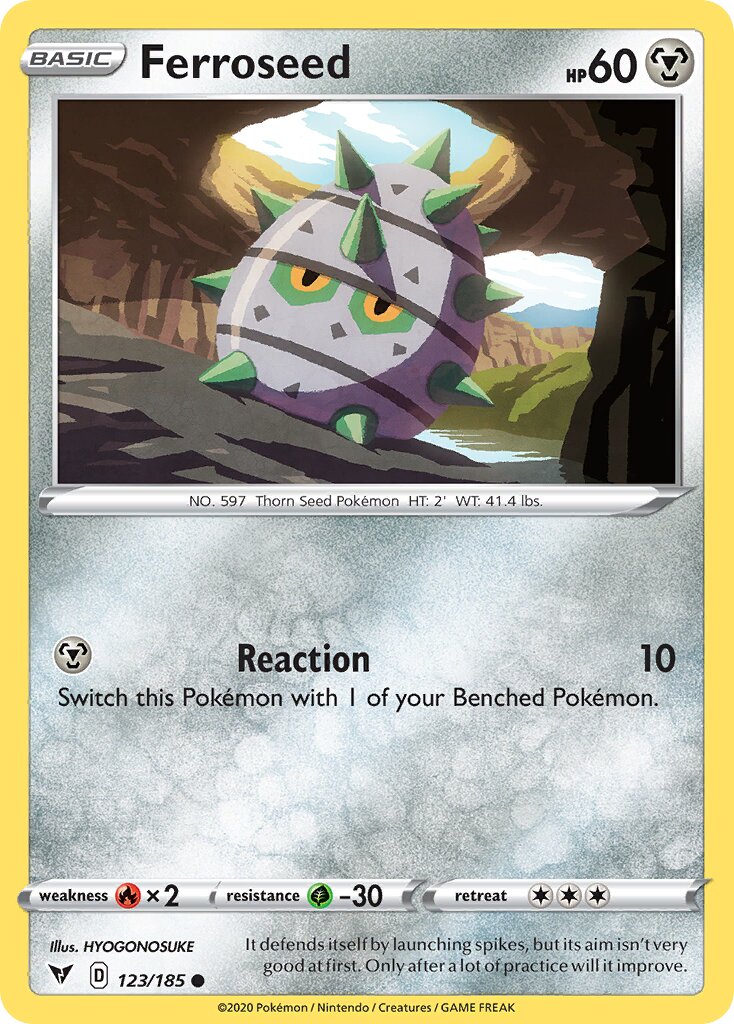 Ferroseed 123/185 — Vivid Voltage (English Pokémon TCG card)
