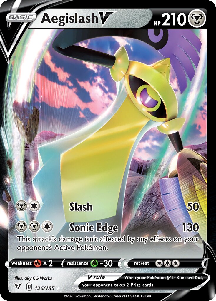 Aegislash V 126/185 — Vivid Voltage (English Pokémon TCG card)