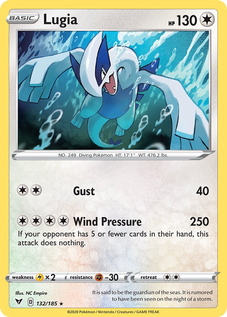 Lugia 132/185 — Vivid Voltage (English Pokémon TCG card)