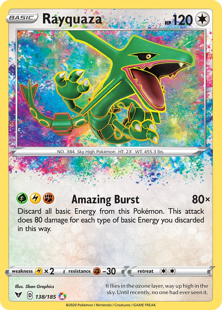 Rayquaza 138/185 — Vivid Voltage (English Pokémon TCG card)