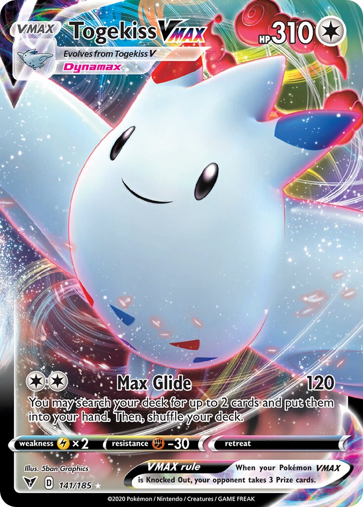 Togekiss VMAX 141/185 — Vivid Voltage (English Pokémon TCG card)
