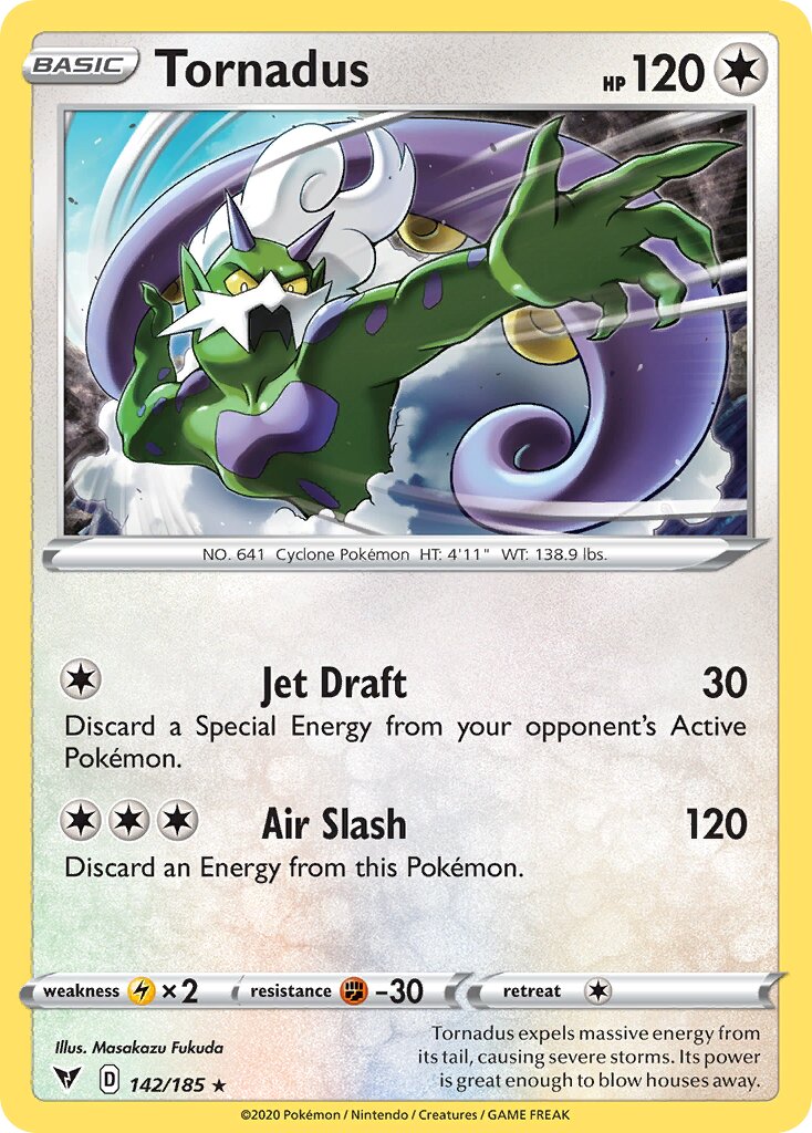 Tornadus 142/185 — Vivid Voltage (English Pokémon TCG card)