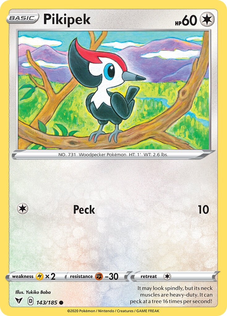Pikipek 143/185 — Vivid Voltage (English Pokémon TCG card)