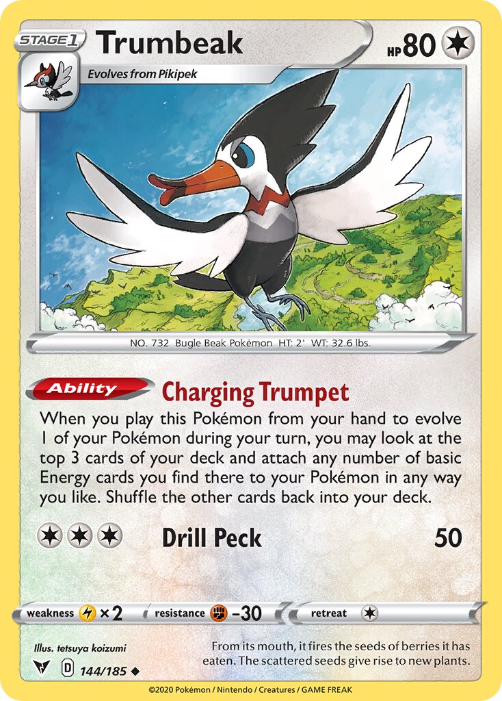 Trumbeak 144/185 — Vivid Voltage (English Pokémon TCG card)