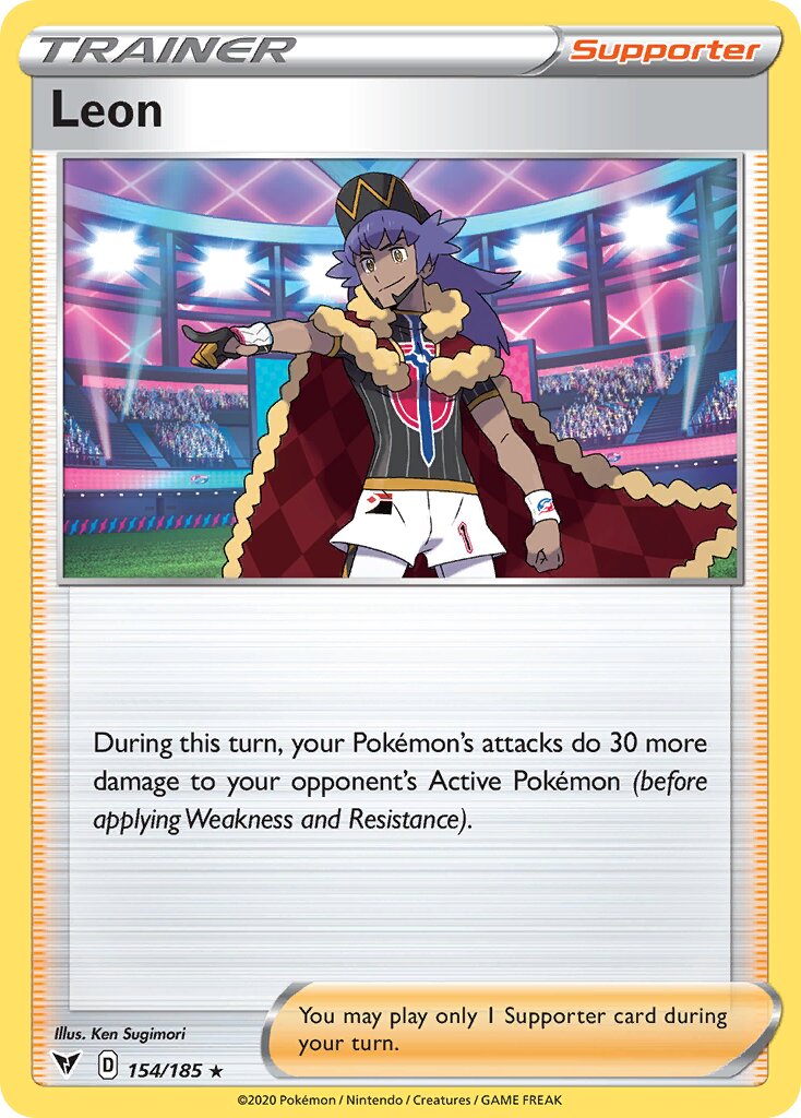 Leon 154/185 — Vivid Voltage (English Pokémon TCG card)