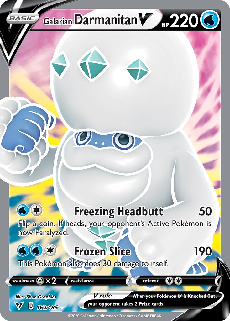 Galarian Darmanitan V 169/185 — Vivid Voltage (English Pokémon TCG card)