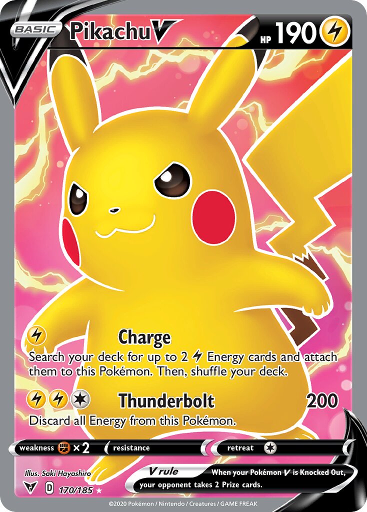 Pikachu V 170/185 — Vivid Voltage (English Pokémon TCG card)