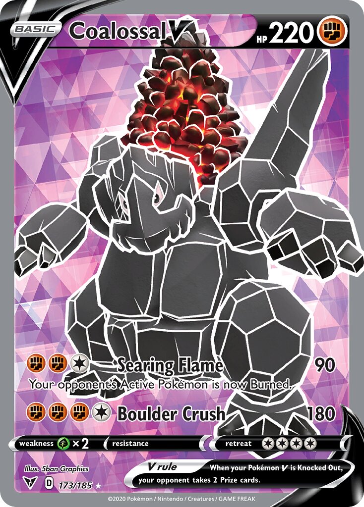 Coalossal V 173/185 — Vivid Voltage (English Pokémon TCG card)