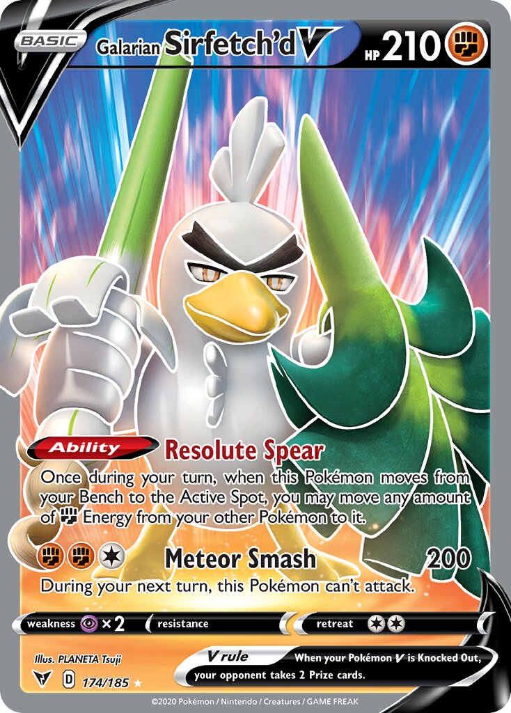 Galarian Sirfetch'd V 174/185 — Vivid Voltage (English Pokémon TCG card)