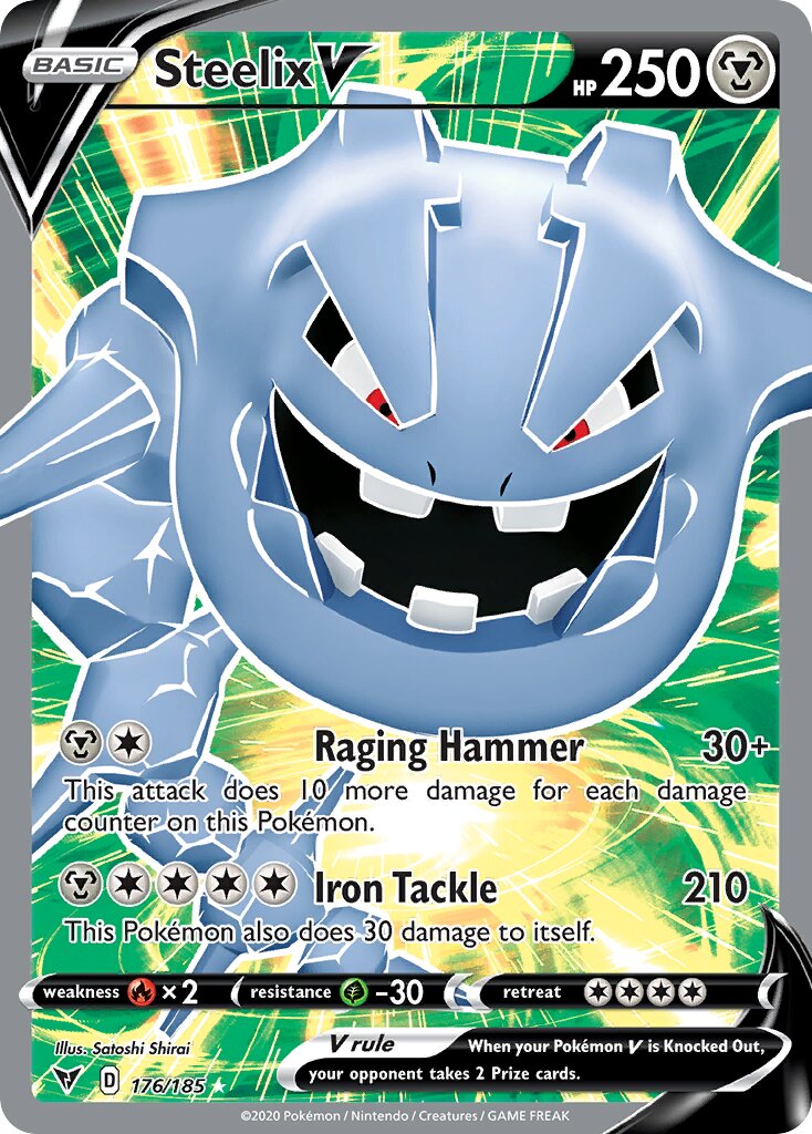 Steelix V 176/185 — Vivid Voltage (English Pokémon TCG card)