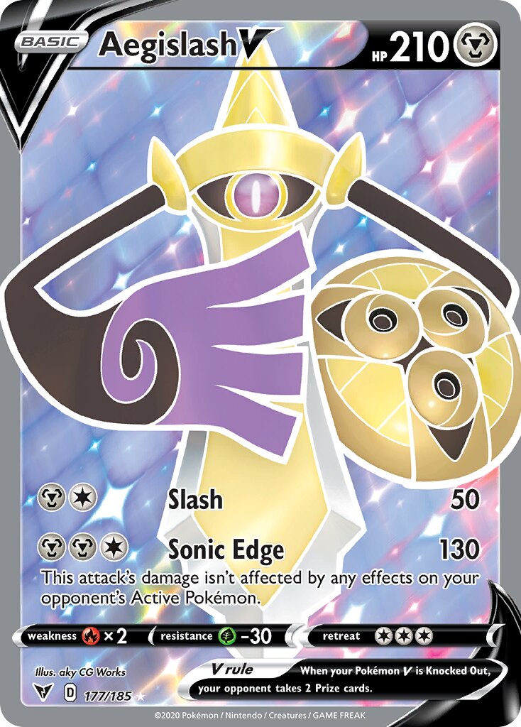 Aegislash V 177/185 — Vivid Voltage (English Pokémon TCG card)