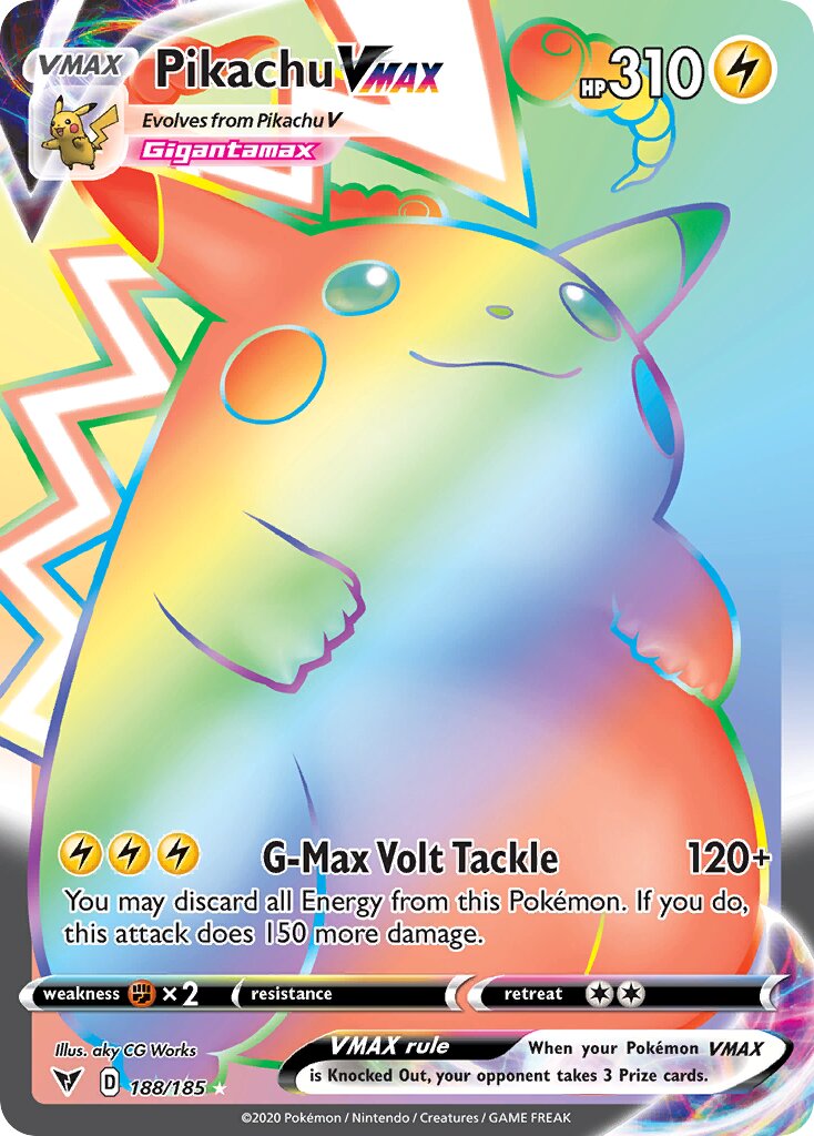 Pikachu VMAX 188/185 — Vivid Voltage (English Pokémon TCG card)