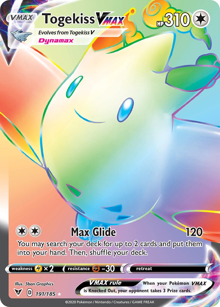 Togekiss VMAX 191/185 — Vivid Voltage (English Pokémon TCG card)