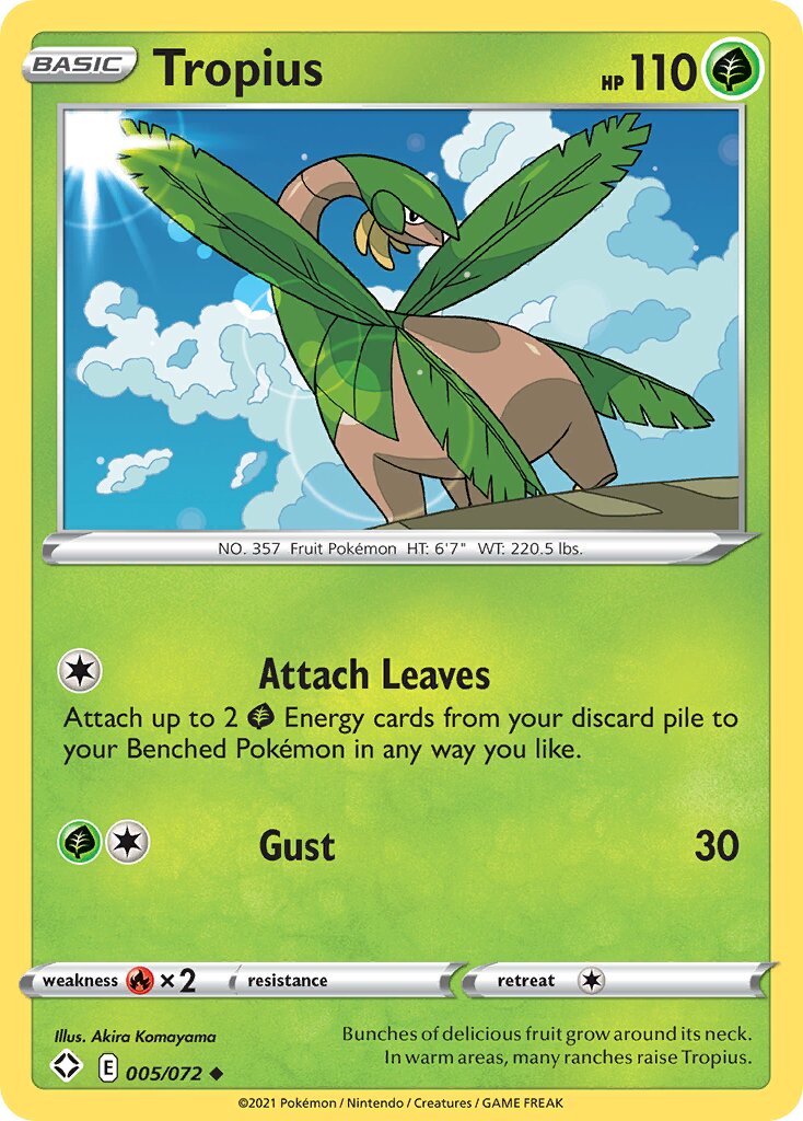 Tropius 005/195 — Shining Fates (English Pokémon TCG card)