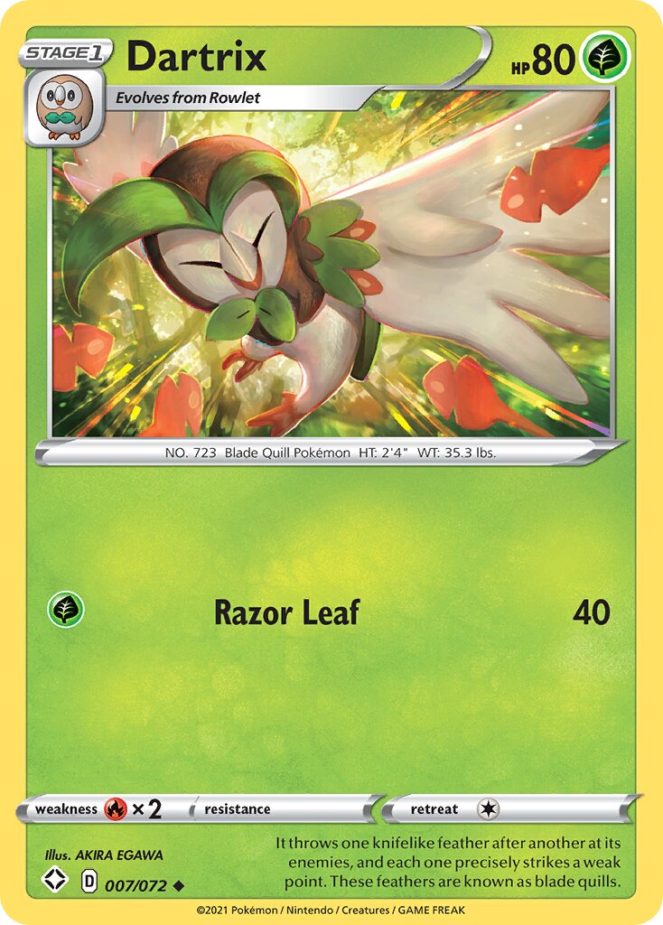 Dartrix 007/195 — Shining Fates (English Pokémon TCG card)