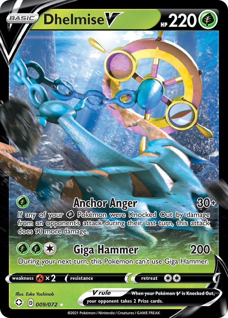 Dhelmise V 009/195 — Shining Fates (English Pokémon TCG card)