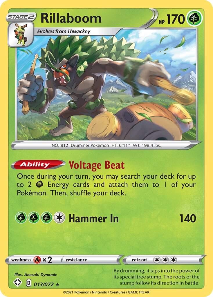Rillaboom 013/195 — Shining Fates (English Pokémon TCG card)