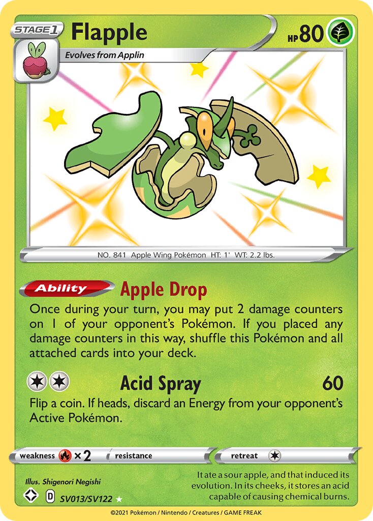 Flapple SV013/SV122 — Shining Fates (English Pokémon TCG card)