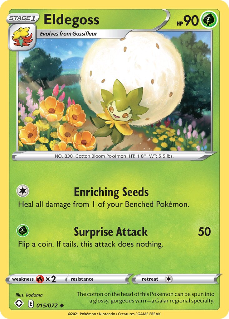 Eldegoss 015/195 — Shining Fates (English Pokémon TCG card)