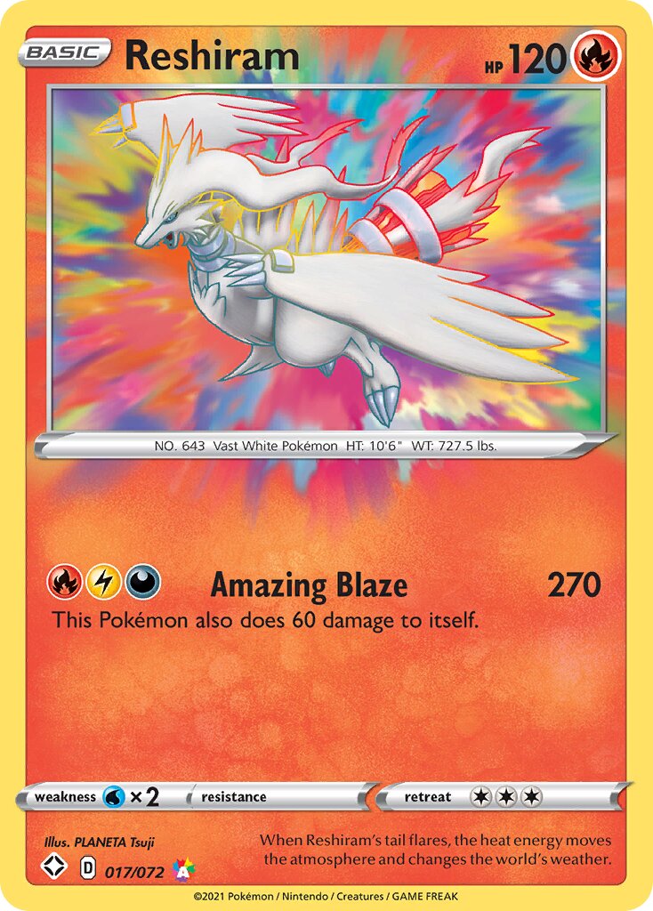 Reshiram 017/195 — Shining Fates (English Pokémon TCG card)