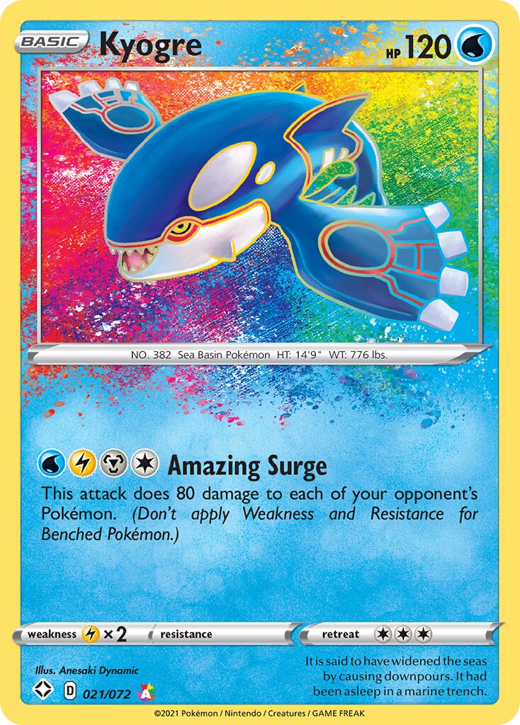 Kyogre 021/195 — Shining Fates (English Pokémon TCG card)